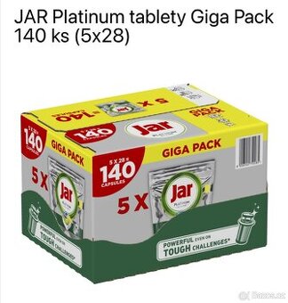 Tablety do myčky Jar platinum 140 ks
