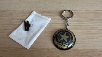 Přívěsek Marvel Captain America + redukce USB C/lightning