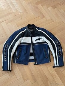Alpine Stars Black, White, and Blue Leather Jacket Unisex