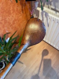 Hickory hůl Brassie(spoon) - signováno J.H. Oke (cca. 1910)
