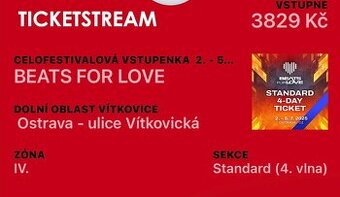 Beats for love 4 denní ticket