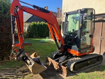 Prodám minibagr Kubota U27 s nulovým přesahem zádě