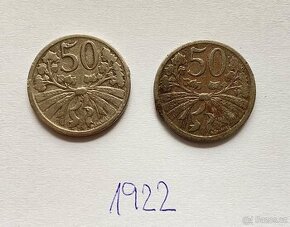 MINCE 50h 1922 ČESKOSLOVENSKÁ REPUBLIKA