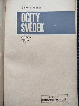 Ernst Weiss -Očitý svědek, Soudobá světová próza,pevná vazba