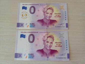 0 Euro Souvenir bankovka Helena Vondráčková CZ verze