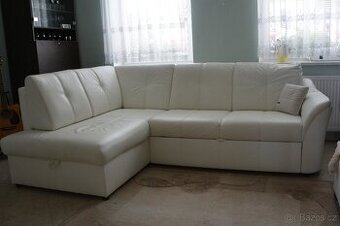 Kožená rohová sedačka