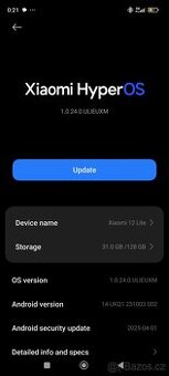 Prodám Xiaomi 12 lite 6/128 gb ( specha)