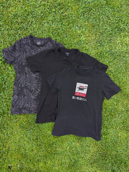 Set černých triček 3ks vel. M