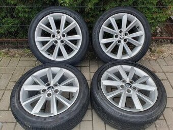 Alu kola Skoda 5x100 r16 7j et46 pneu 215/45/16