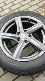 Prodám ALU kola s pneu: 205,55,R16