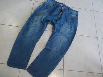 Rainbow džiny haremky baggy vel 40 pas 84+elastan