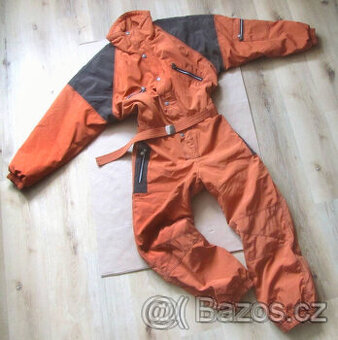 Vintage 90s rezavá pánská snow kombinéza