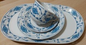 Modro bílá snídaňová - koláčová souprava Kahla