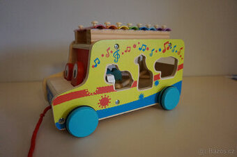 dřevěná tahací vkládačka + xylofon