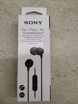 Sluchátka Sony MDR-EX15AP černá - NOVÉ včetně dokladu