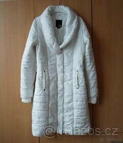 Bílá bunda bundička bílý kabát kabátek - S, M