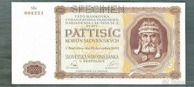 Staré bankovky Slovensko 5000 sk 1944 bezvadný stav UNC