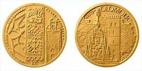 Zlatá mince Olomouc proof