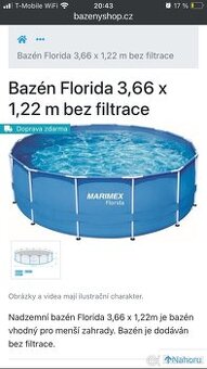 Bazén s kompletnim příslušenstvím