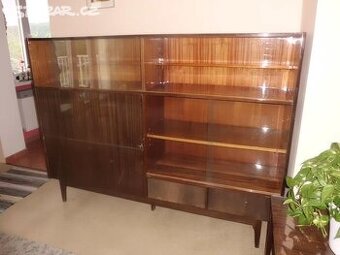 Retro obývací stěna-sekretář-knihovna 70 léta