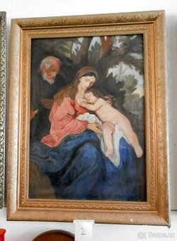 Náboženský obraz, olej na plátně