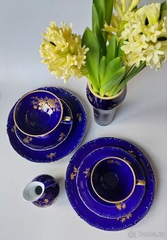 Porcelánový čajový sady Echt Kobalt Vohenstrauss Seltmann