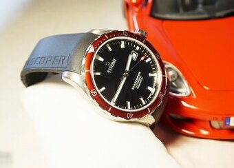 Titoni model Seascoper black - red, orig. hodinky, stav NOVÉ
