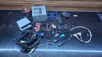 Pc mix dílu, redukce,zdroj,konektory,kabely