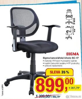 Nová zabalená kancelářská židle
