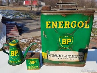 plechovka kanystr BP, Texaco, Shell, Mobiloil
