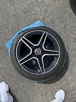 Alu kola 5x112 R18 + zánovní letní pneu, TPMS