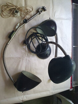 Černé bakelitové lampy - retro