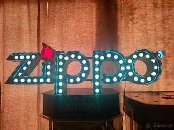 Zippo led neon reklama světlo lampička originál , kovová