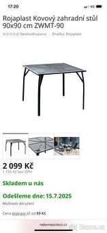 Kovový zahradní nábytek