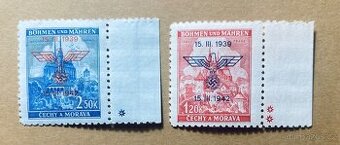 Poštovní  známky 1939-42