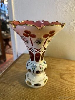 Zlacená starožitná váza 1860-1880 Biedermeier