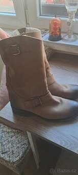 Damske kožené zimni boty vel.41