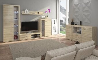 Obývací stěna dub sonoma s komodou
