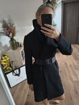 Černý elegantní kabát, vel XS/34, nový