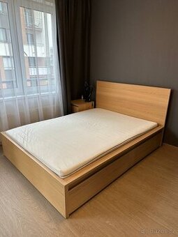 Postel MALM (ikea) 140×200 + lamely + matrace