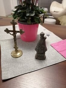 Mosazný kříž ,figurka