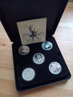5x Stříbrná mince 1oz 1dollar 2010 Famous Ballets
