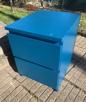 Komoda Malm se 2 zásuvkami, modrá