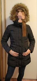 Černý zimní kabát Bershka M/L - 1