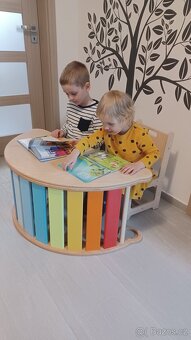 Barevná montessori houpačka - duha
