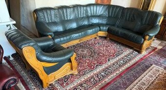Kožená rohová sedačka, 4607