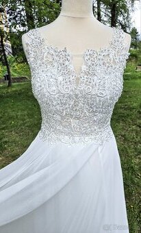 NOVÉ jednoduché svatební šaty BOHO-STYL