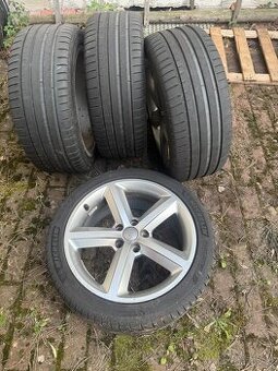 Prodám alu kola Audi 18" s pneumatikami Michelin – 6 000 Kč