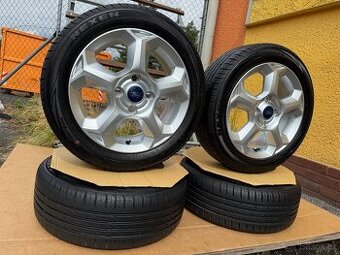 Alu kola 4x108 r15 Ford Fiesta + zánovní pneu 195/50/15