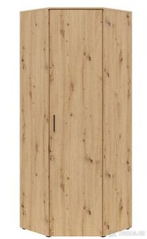 Rohová skříň Carryhome dub artisan – NOVÁ, zabalená